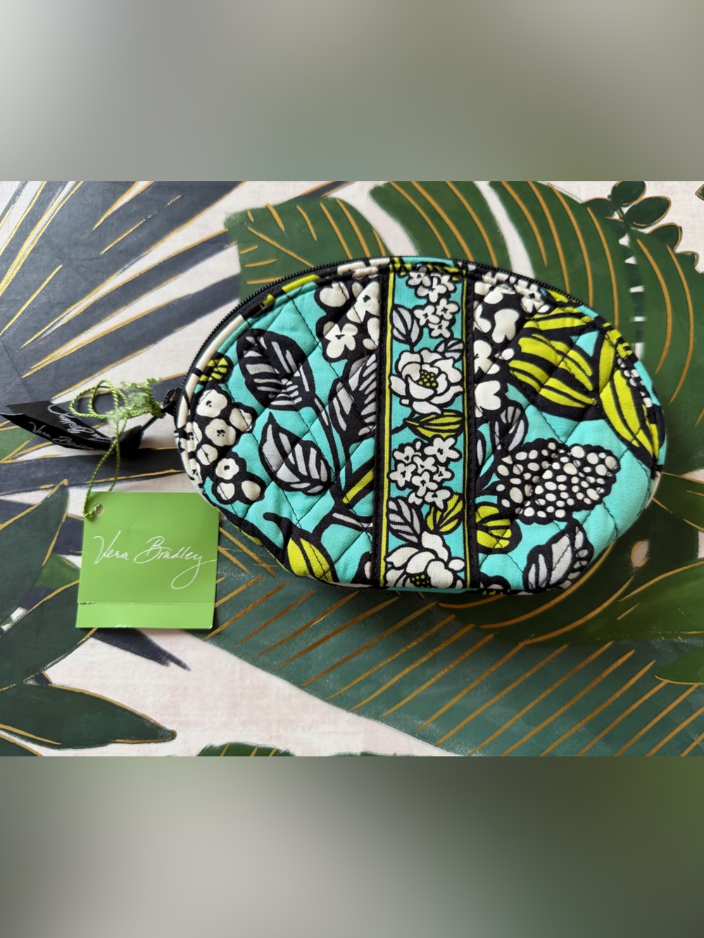 Vera Bradley Island Blooms Mirror Cosmetic Case Makeup Bag NWT 2012 Retired